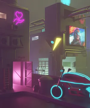 Cyberpunk Alley image 2